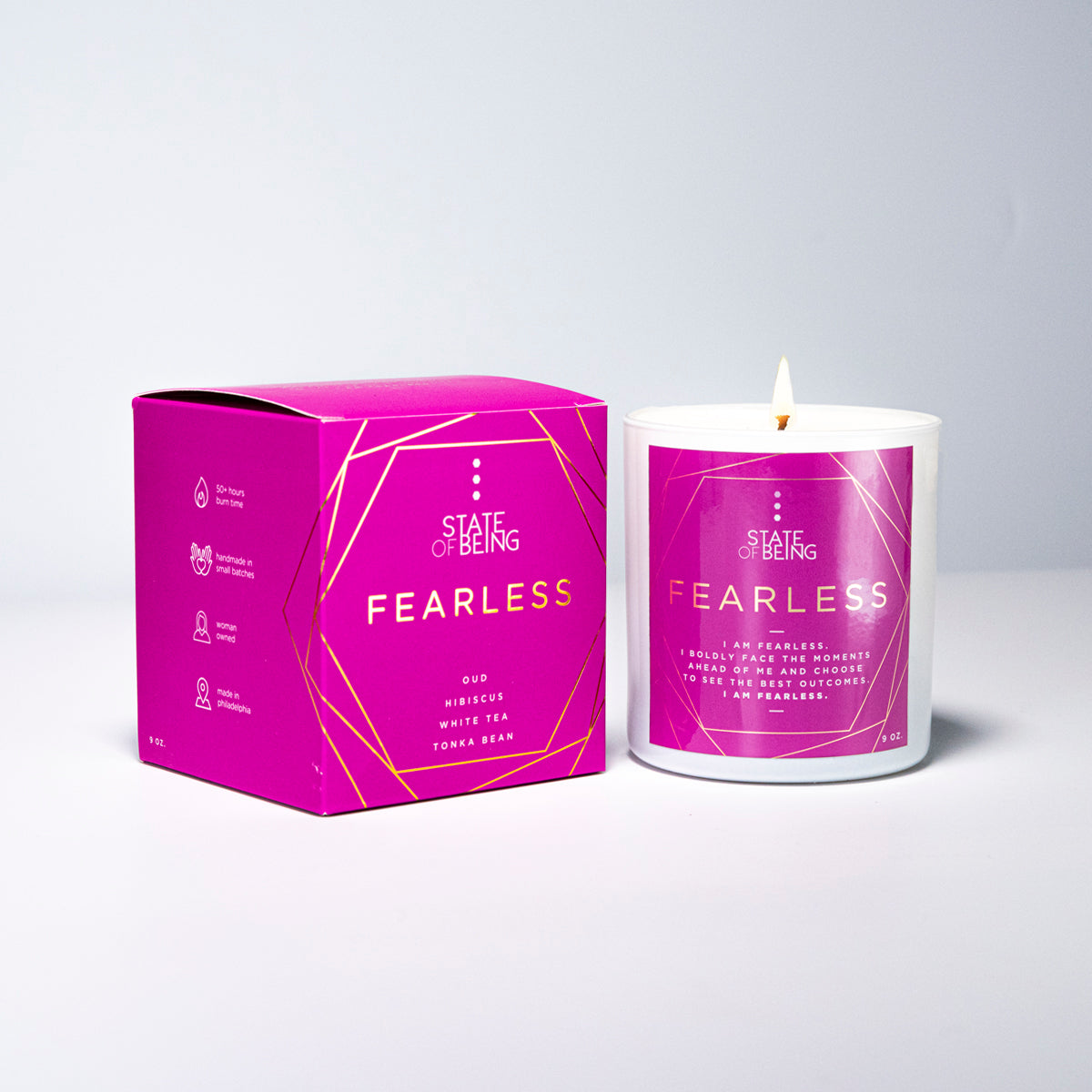 Fearless Affirmation Candle | Oud & White Tea