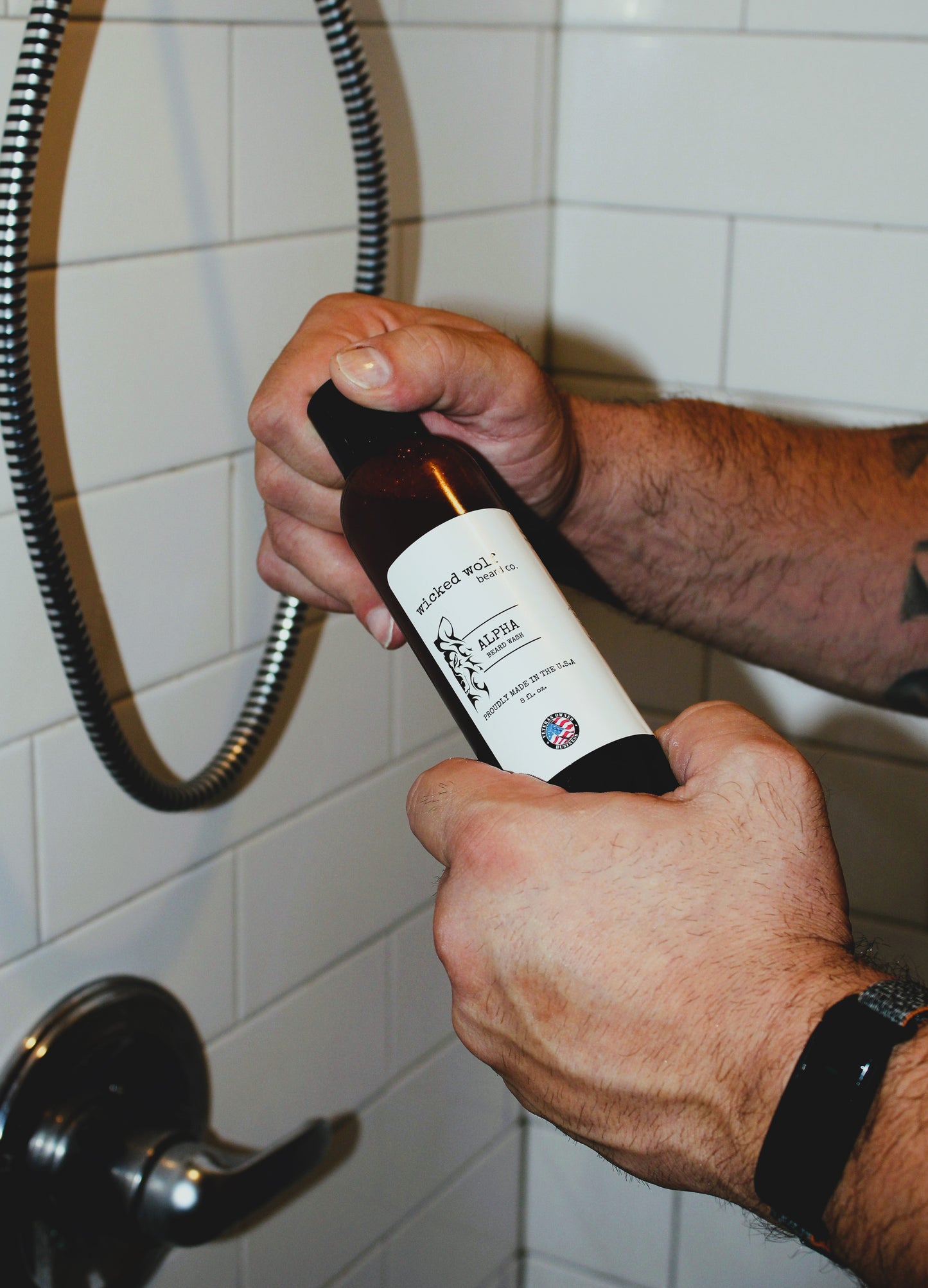 Wicked Wolf Alpha Beard Wash | Deep Cleaning Beard Wash with Tobacco & Vanilla
