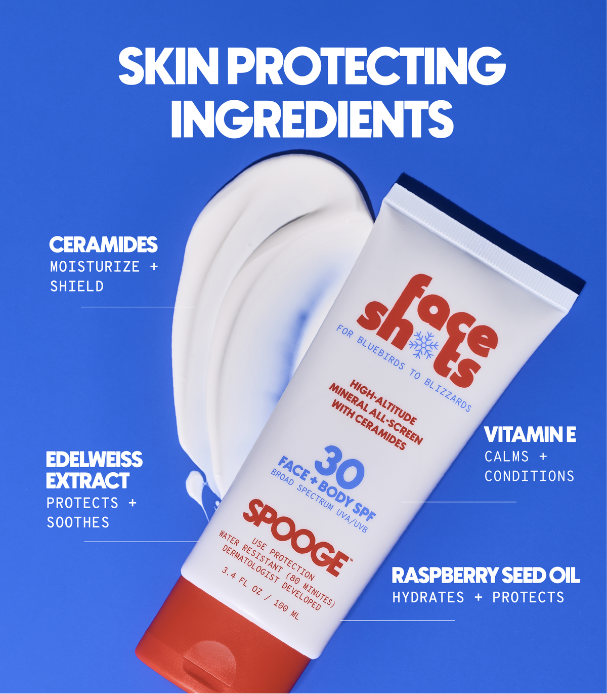 FACE SHOTS HIGH-ALTITUDE SUNSCREEN - FACE & BODY | SPF 30 3.4oz