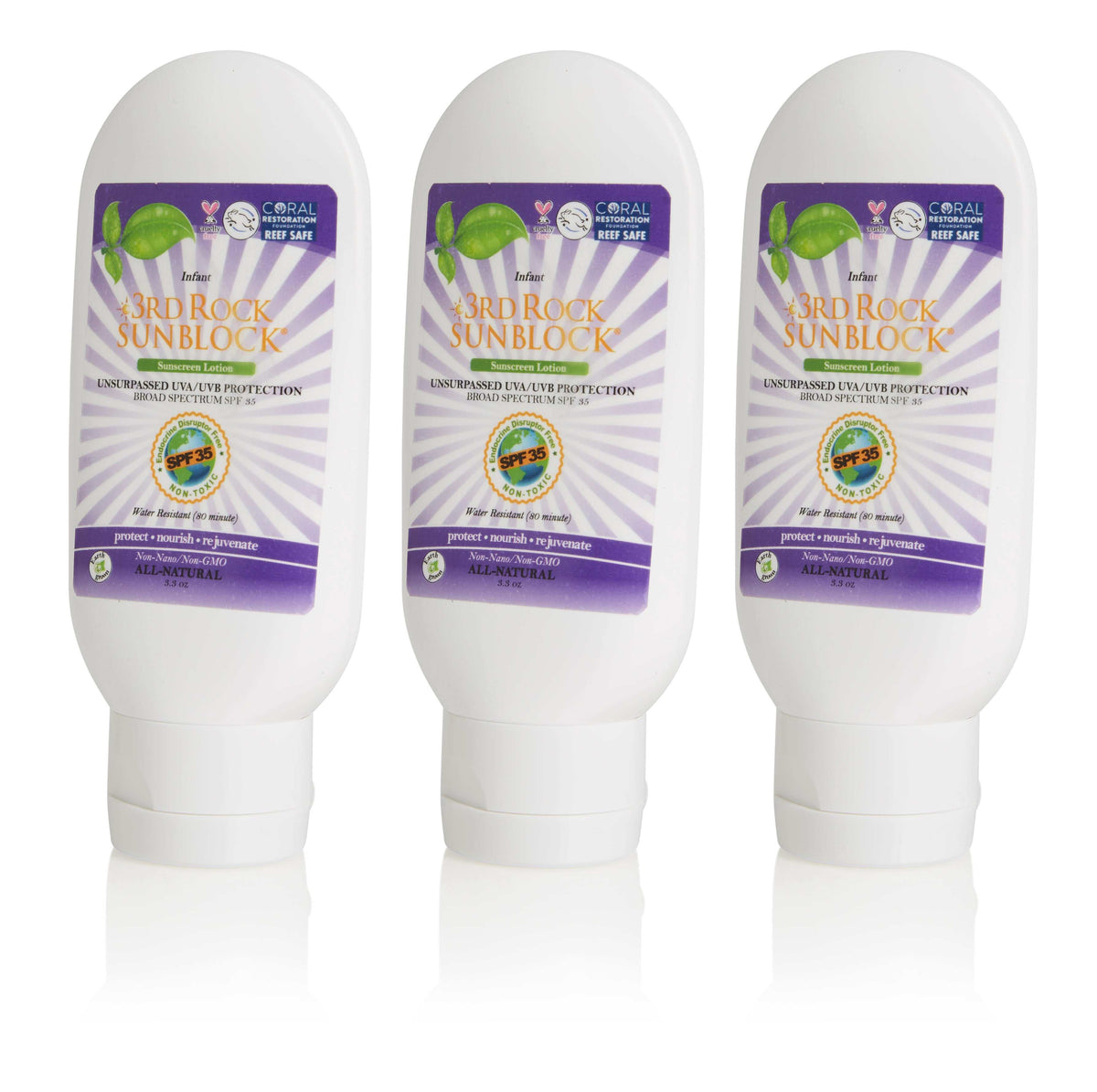 3rd Rock Sunblock® For Infants - All Natural Infant Sunscreen - Zinc Oxide SPF 35