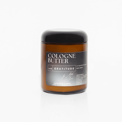 GRATITUDE – Luxury Fragrance Body Butter | Honey, Smoky Cedarwood & Sandalwood Cologne Scent Moisturizing Skin Butter | Cologne Butter
