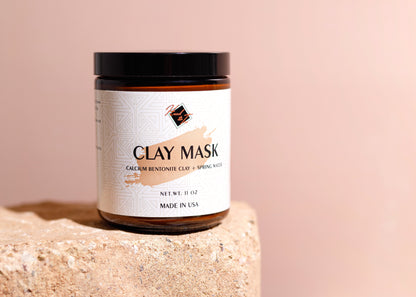 Pure Calcium Bentonite Clay Mask — Deep Pore Detox, Spring Water Activated