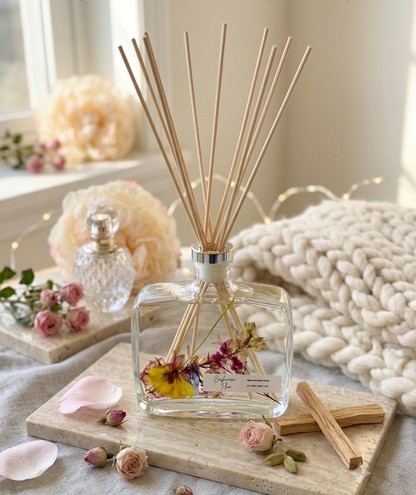 Handmade Botanical Reed Diffuser 12 OZ - Premium Aromatherapy Decor
