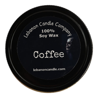 Hot Pink Coffee Scented Skull Candle