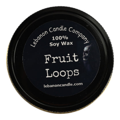 Fruit Loops Scented Skull Candle