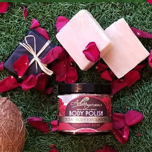 Luxurious Body Polish Scrub + 3 Soaps Set