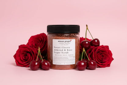 Sweet Cherry Almond & Rose Sugar Scrub - Body Polish and Moisturizer