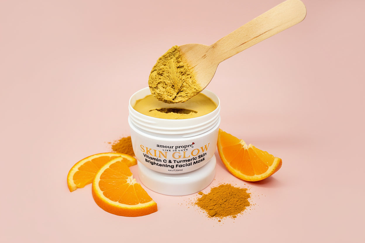 SKIN GLOW: Skin Brightening Facial Care Solution | Foaming Facial Wash, Skin Brightening Face Mask, Turmeric Face Cream