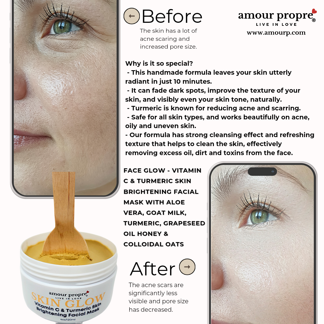 SKIN GLOW: Skin Brightening Facial Care Solution | Foaming Facial Wash, Skin Brightening Face Mask, Turmeric Face Cream