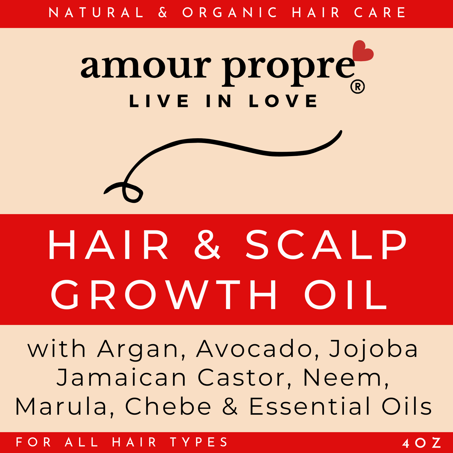 Organic Chebe Hair Growth Oil with Avocado and Argan Oils