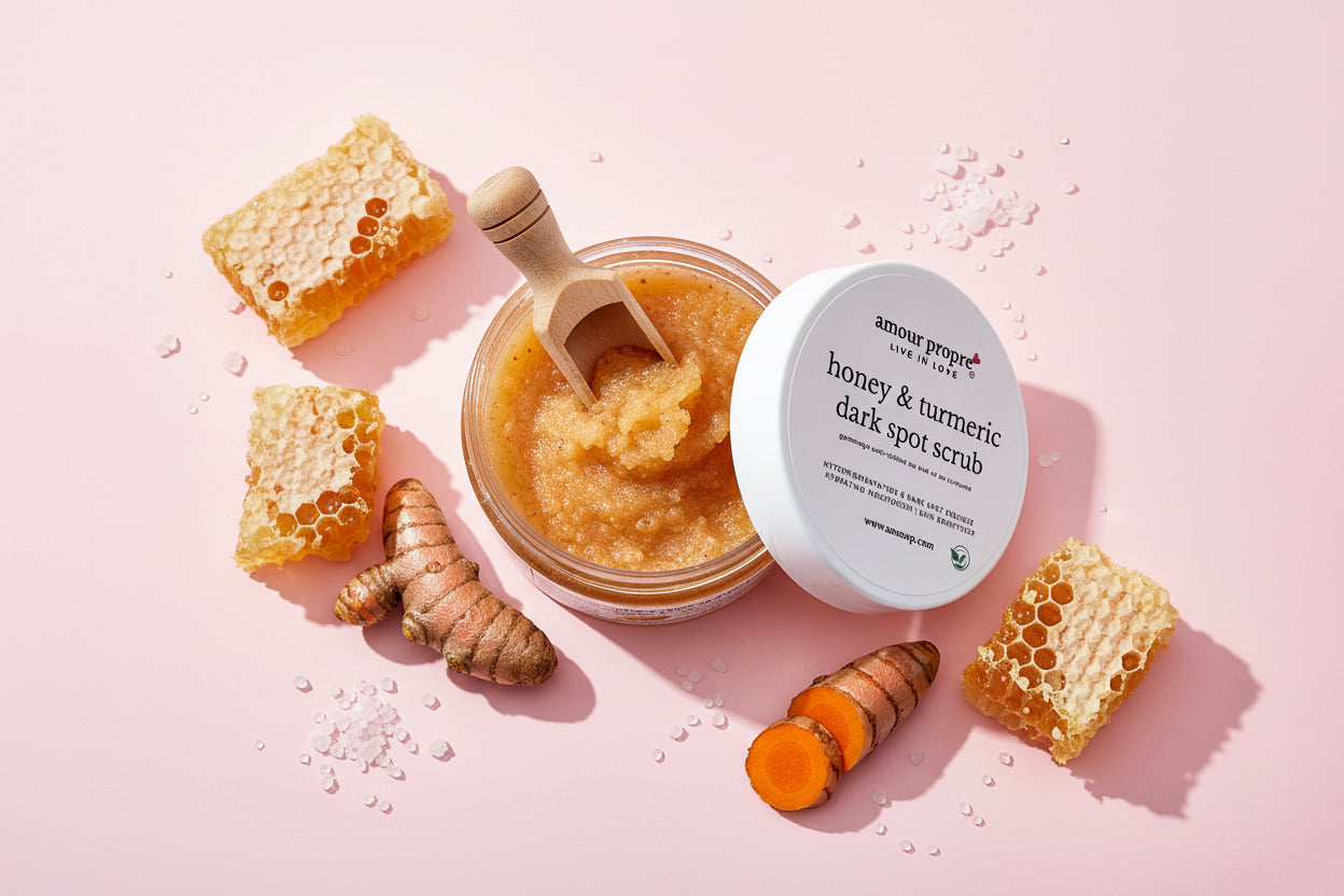 Turmeric & Honey Dark Spot Scrub - Natural Skin Brightening Solution