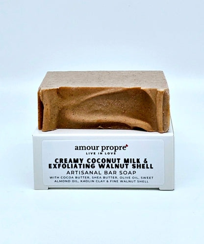 Creamy Coconut Milk & Exfoliating Walnut Shell Artisanal Bar Soap