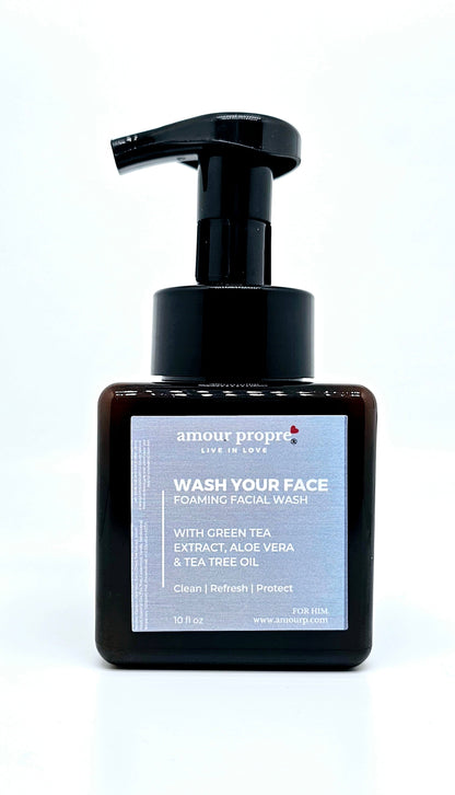 Wash Your Face - Gentle Foaming Facial Wash with Green Tea Extract for Him