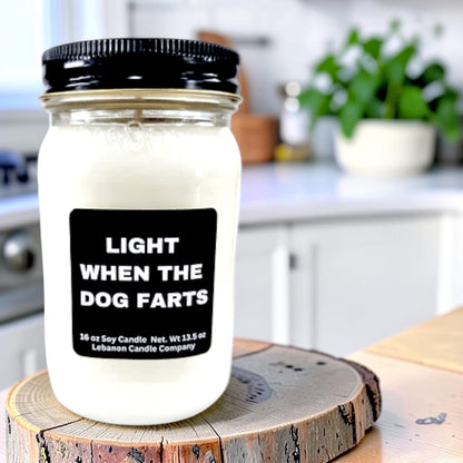 Light When The Dog Farts Funny Candle