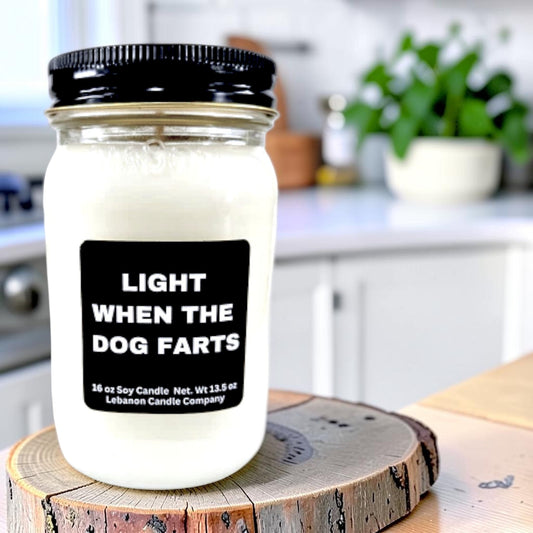 Light When The Dog Farts Funny Candle