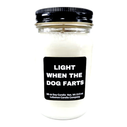 Light When The Dog Farts Funny Candle