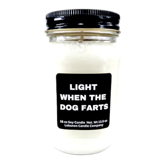 Light When The Dog Farts Funny Candle
