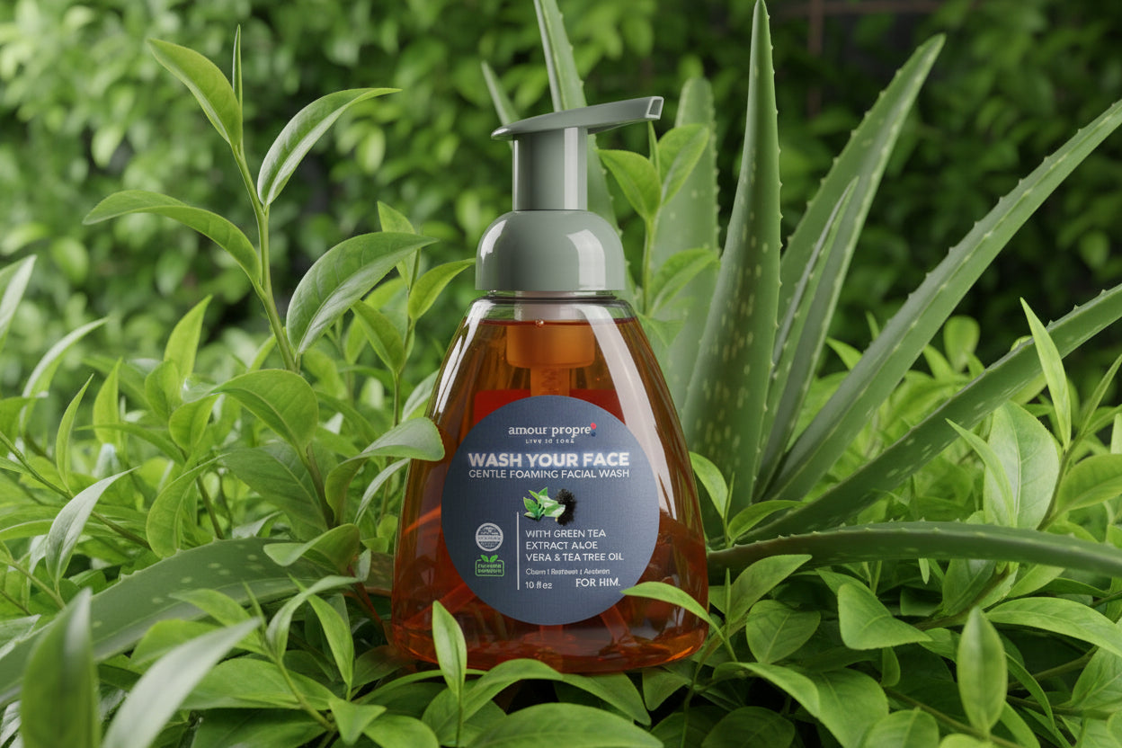 Wash Your Face - Gentle Foaming Facial Wash with Green Tea Extract for Him
