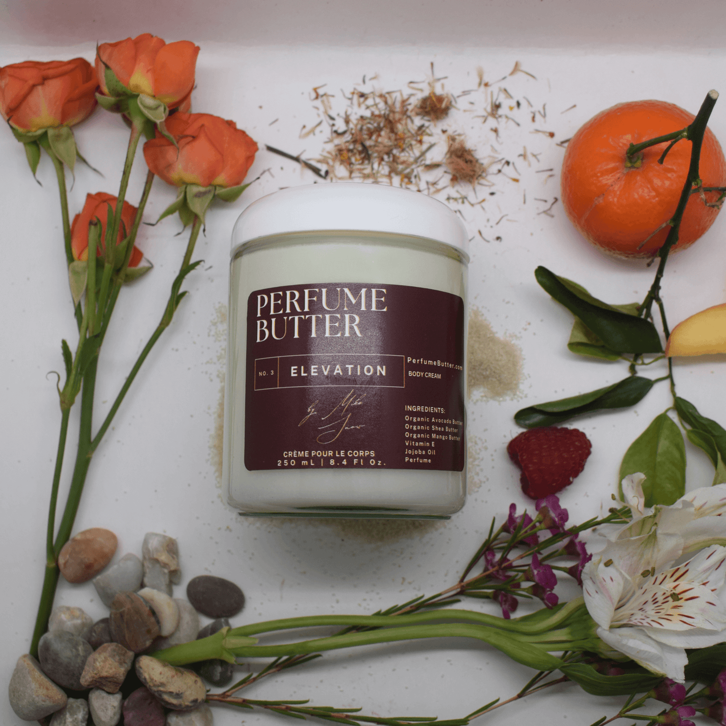 ELEVATION – The Luxury Body Butter Perfume | Floral Gardenia, Jasmine & Italian Mandarin Fragrance | Hydrating Skin Moisturizer | Sweet Elegant Long-Lasting Scent | Perfume Butter