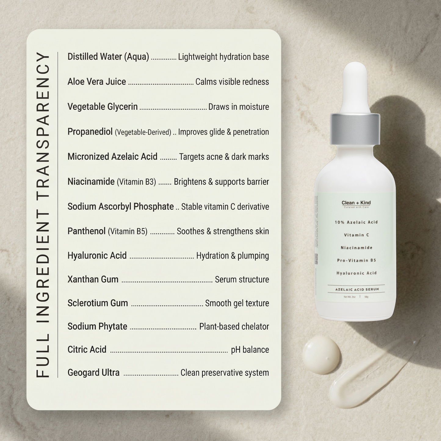 Azelaic Acid Serum 10% — Silicone-Free, Fragrance-Free, 2 oz