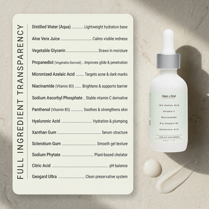 Azelaic Acid Serum 10% — Silicone-Free, Fragrance-Free, 2 oz