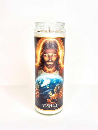 Yeshua Crystal Altar Candle