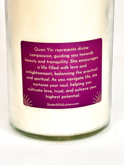 Quan Yin Crystal Altar Candle