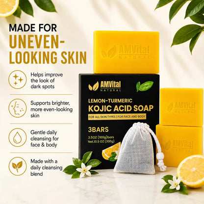 AMVital Lemon Turmeric Kojic Acid Soap Bar