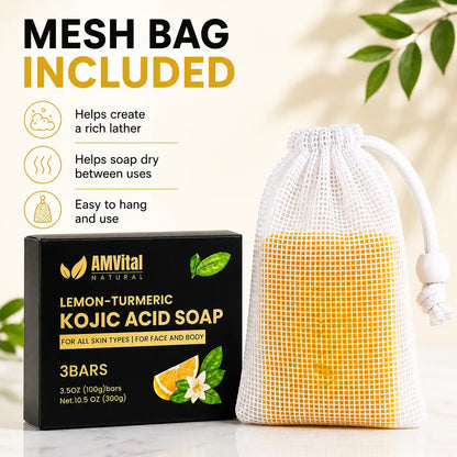 AMVital Lemon Turmeric Kojic Acid Soap Bar