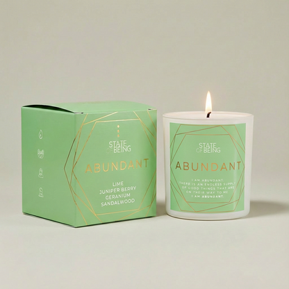 Abundant Affirmation Candle | Sandalwood & Lime