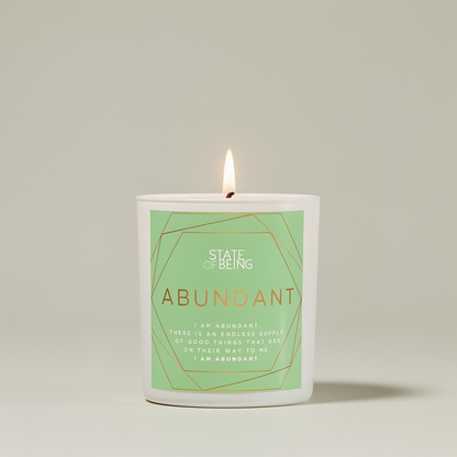 Abundant Affirmation Candle | Sandalwood & Lime