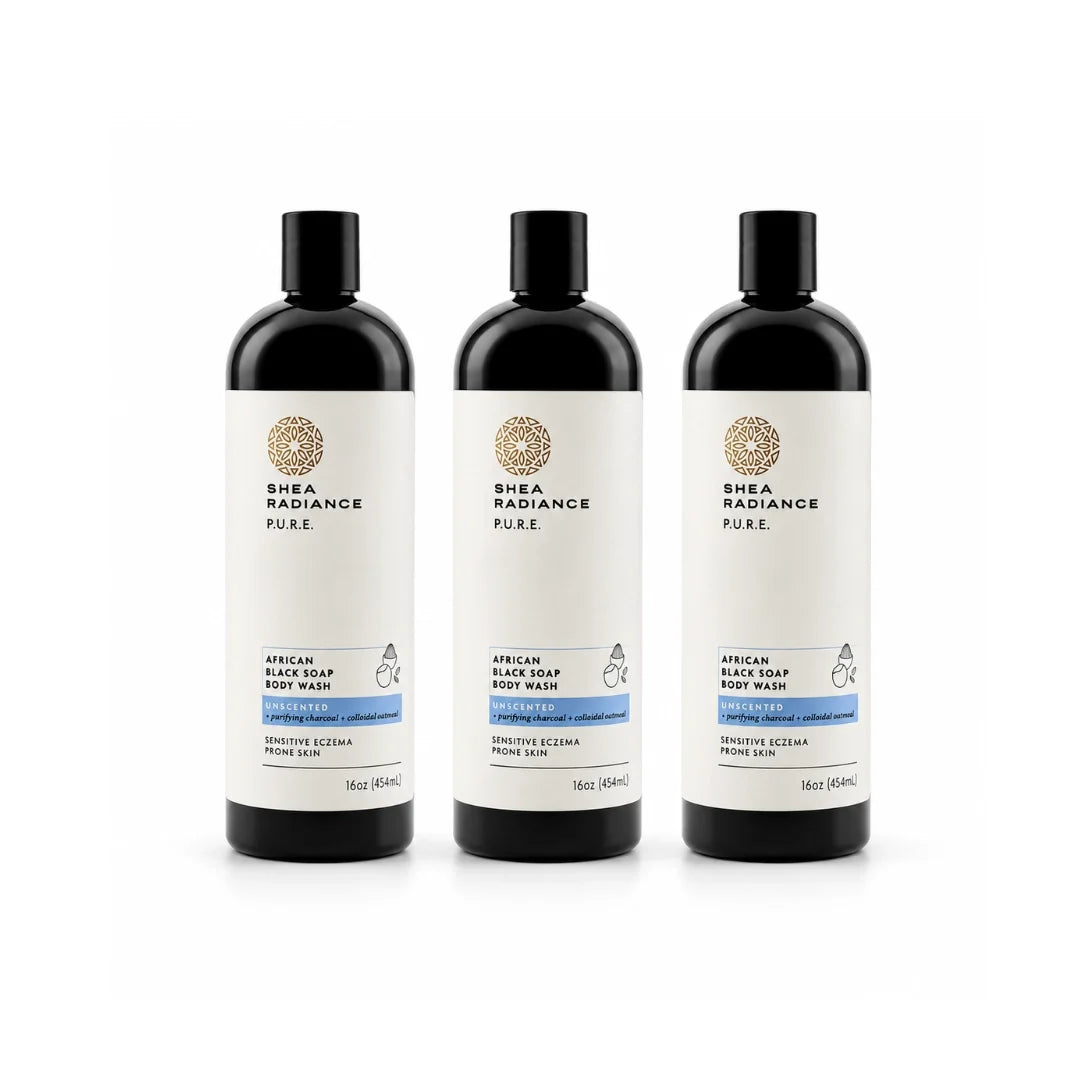 African Black Soap Body Wash with Colloidal Oatmeal for Dry & Sensitive Skin