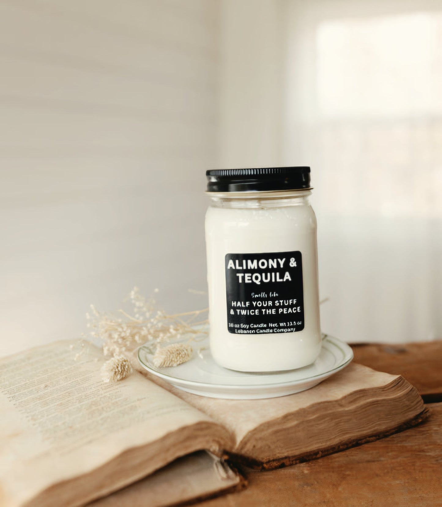 Alimony and Tequila Funny Candle