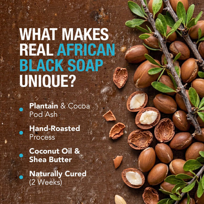 100% African Black Soap - Argan