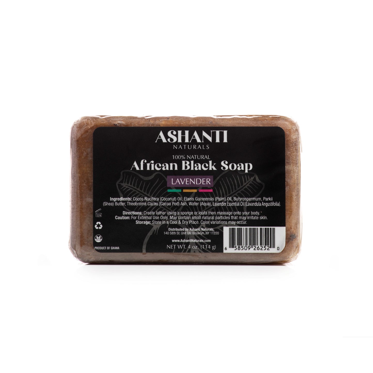 100% African Black Soap - Lavender