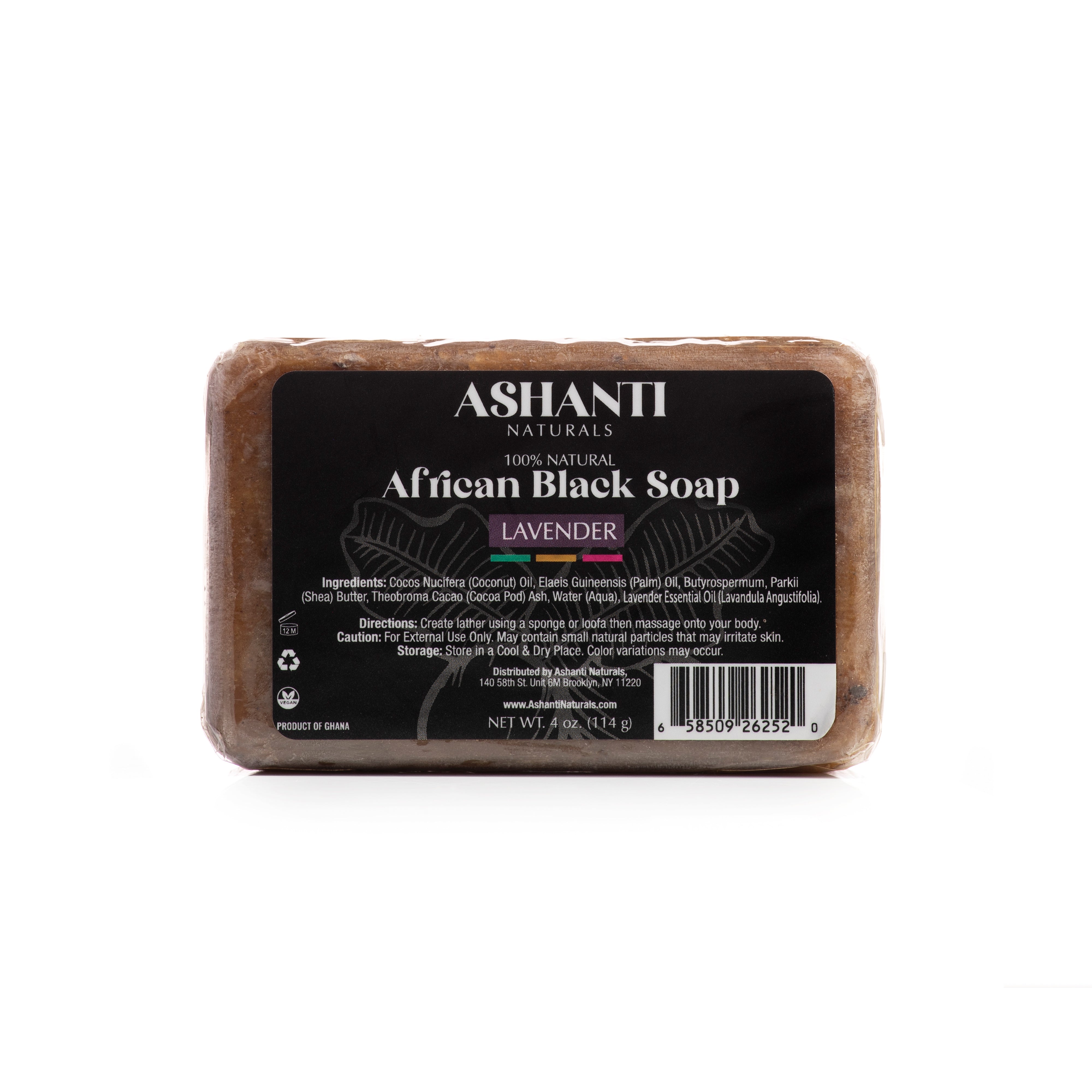 100% African Black Soap - Lavender