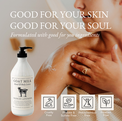 Fragrance Free Goat Milk Lotion | Unscented for Sensitive Skin