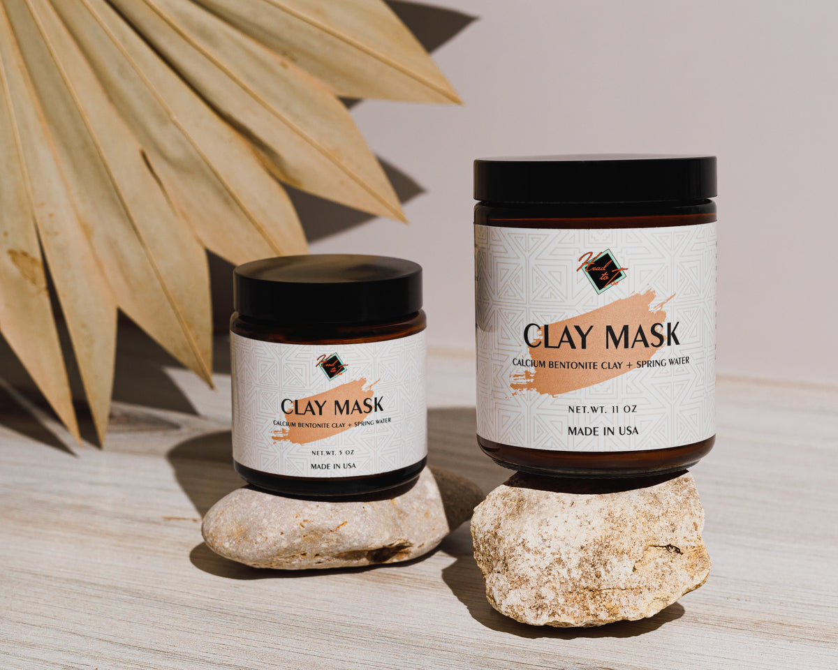 Pure Calcium Bentonite Clay Mask — Deep Pore Detox, Spring Water Activated