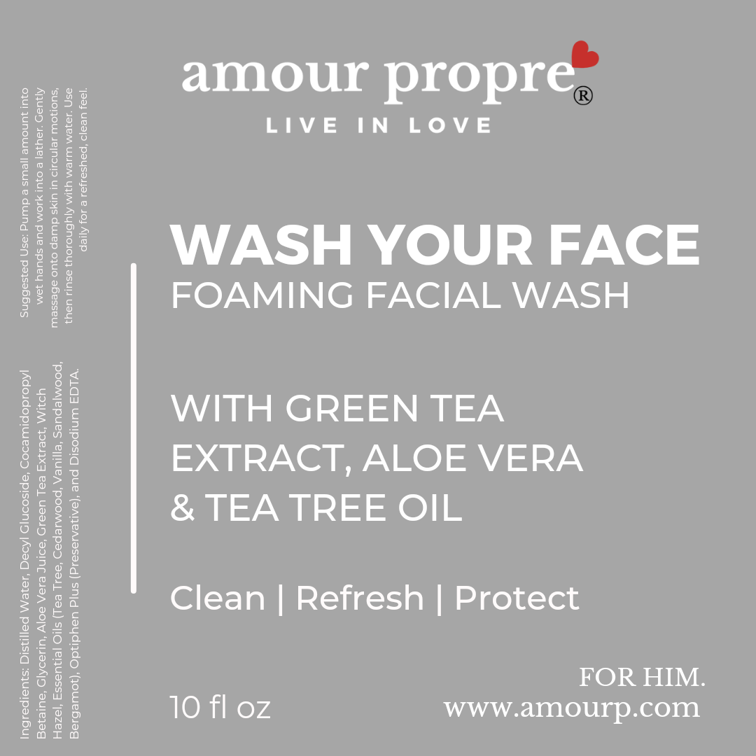 Wash Your Face - Gentle Foaming Facial Wash with Green Tea Extract for Him