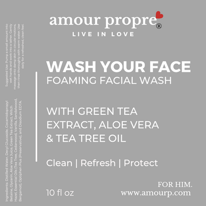 Wash Your Face - Gentle Foaming Facial Wash with Green Tea Extract for Him