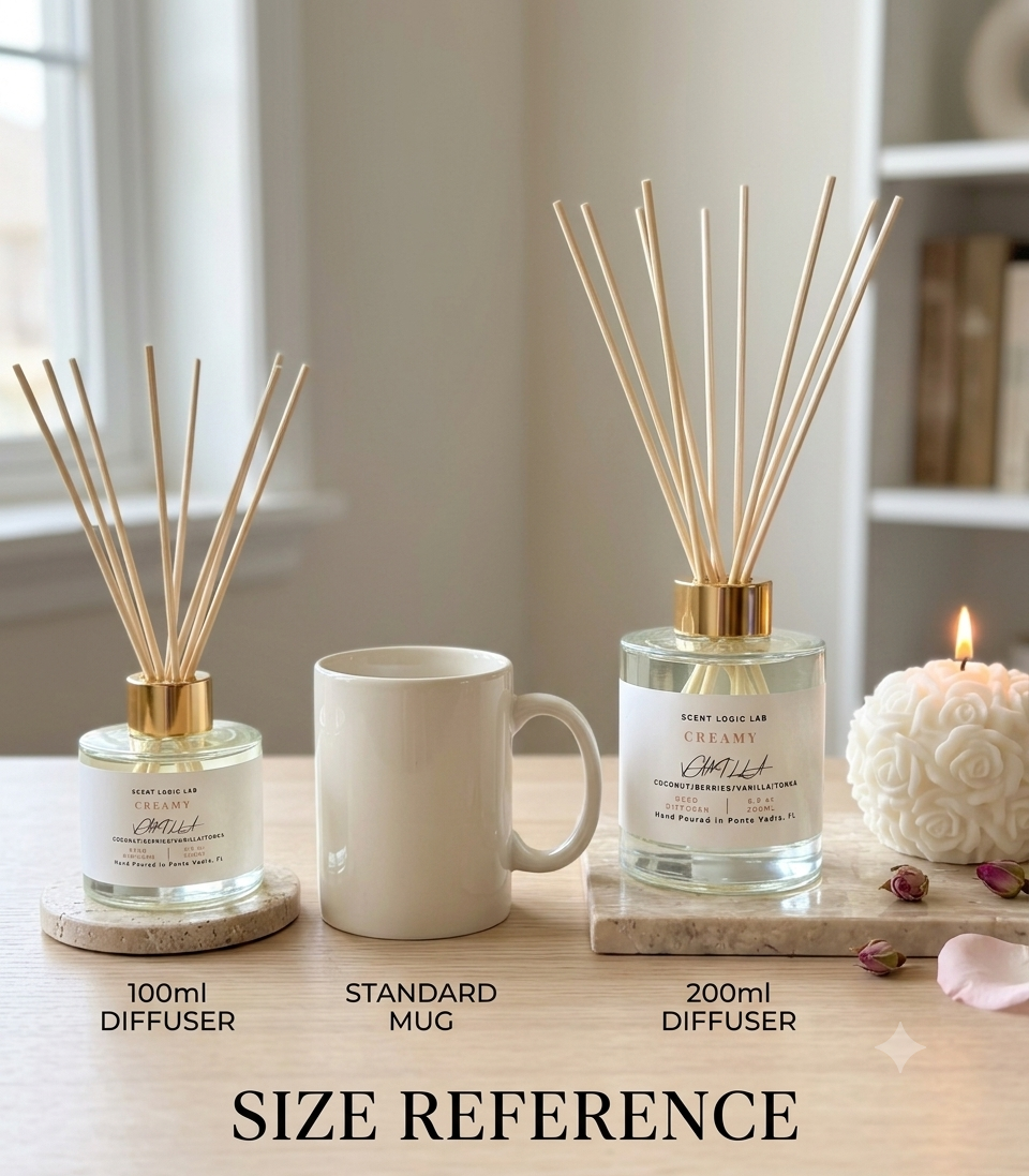 Creamy Vanilla Reed Diffuser | Warm, Gourmand Home Fragrance