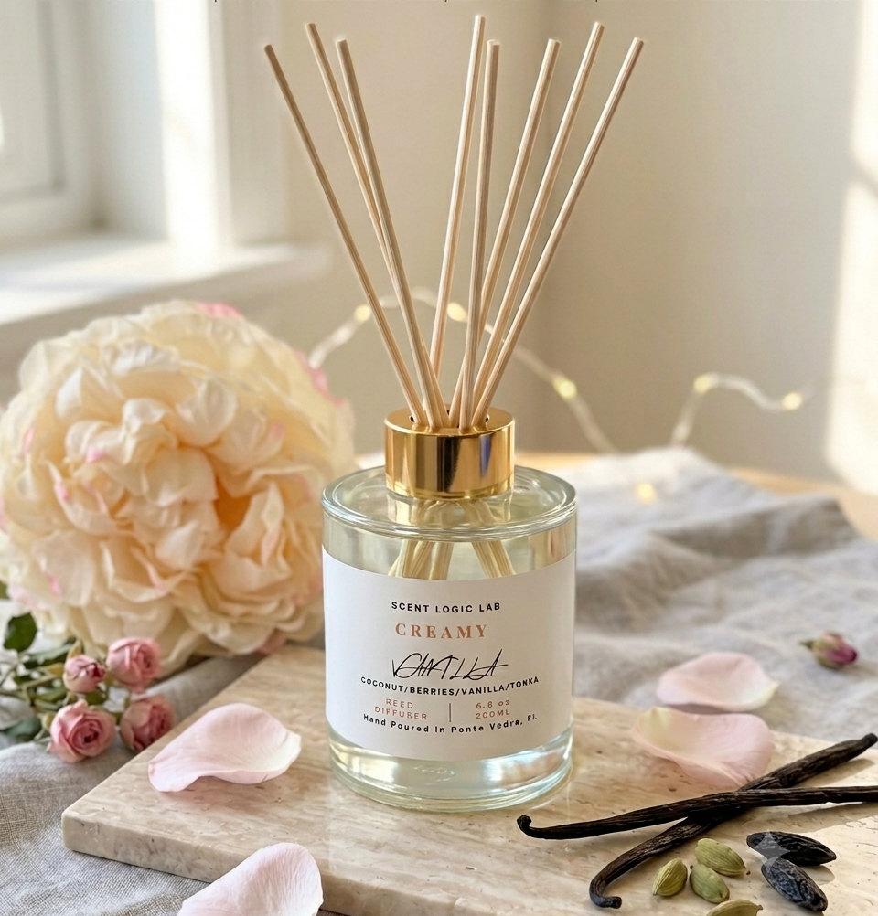 Creamy Vanilla Reed Diffuser | Warm, Gourmand Home Fragrance