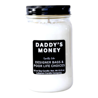 Daddy's Money Funny Candle