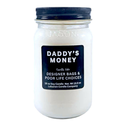 Daddy's Money Funny Candle
