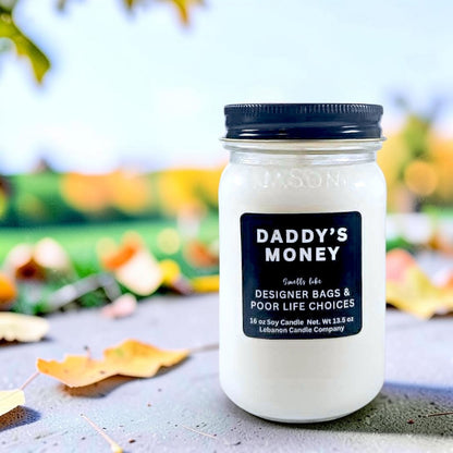 Daddy's Money Funny Candle