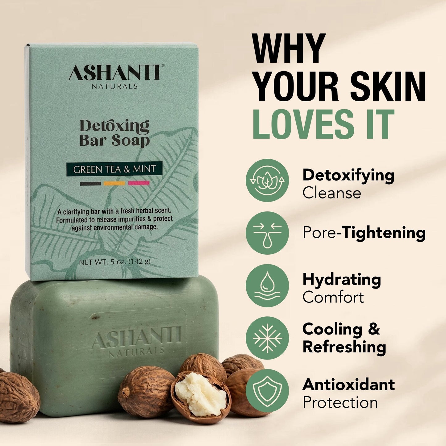 Detoxing Green Tea & Mint Soap Bar