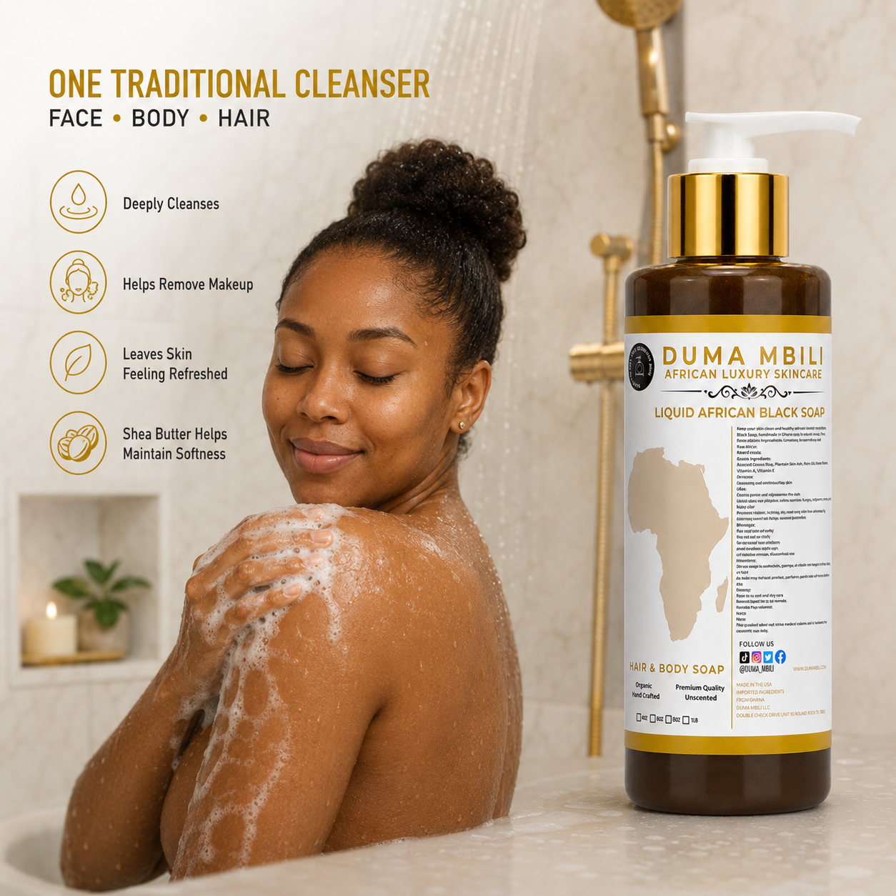 Duma Mbili Liquid African Black Soap
