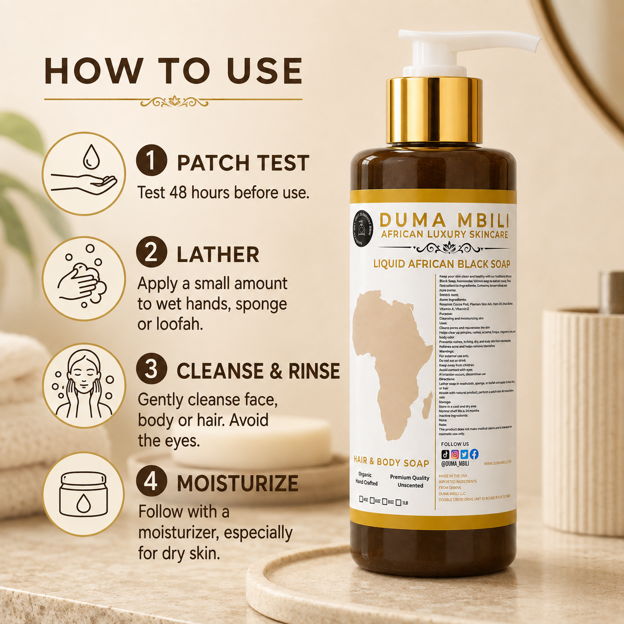 Duma Mbili Liquid African Black Soap