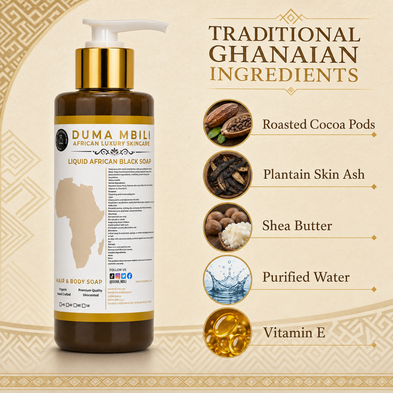 Duma Mbili Liquid African Black Soap