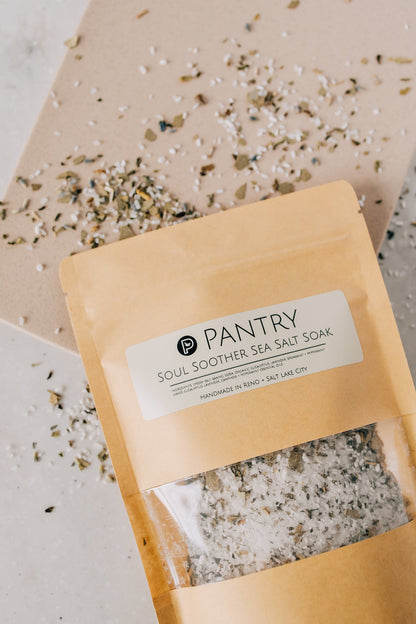 Soul Soother Sea Salt Soak - A Botanical + Herbal Epsom Salt Bath Salt